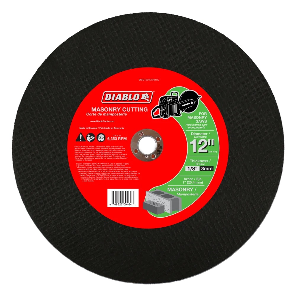 Diablo Dbd A C Inch Masonry High Speed Cut Off Disc At