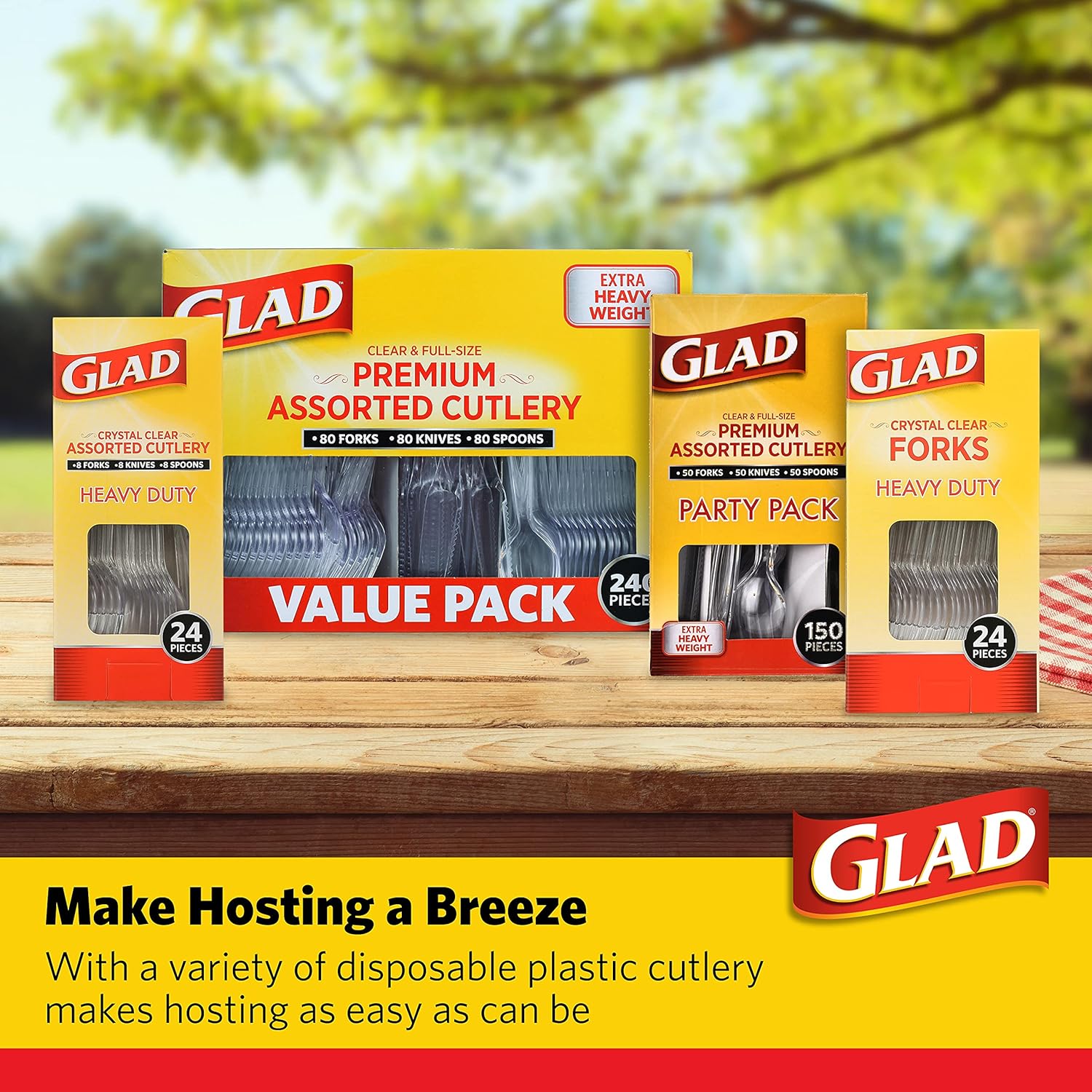 Glad Bbp Assorted Clear Cutlery Piece Party Pack At Sutherlands