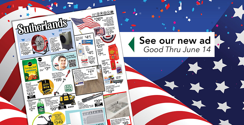 Sutherlands Home Centers Featured Promotion