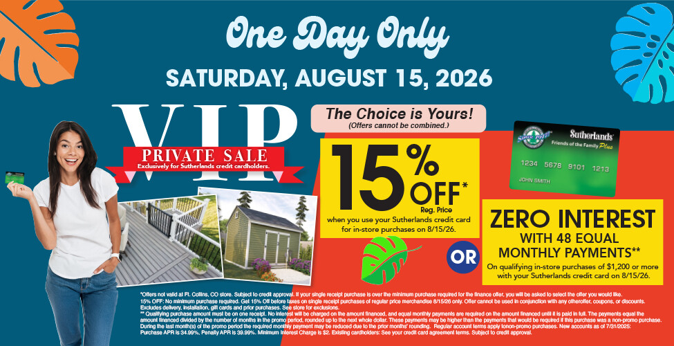 Sutherlands Home Centers Featured Promotion