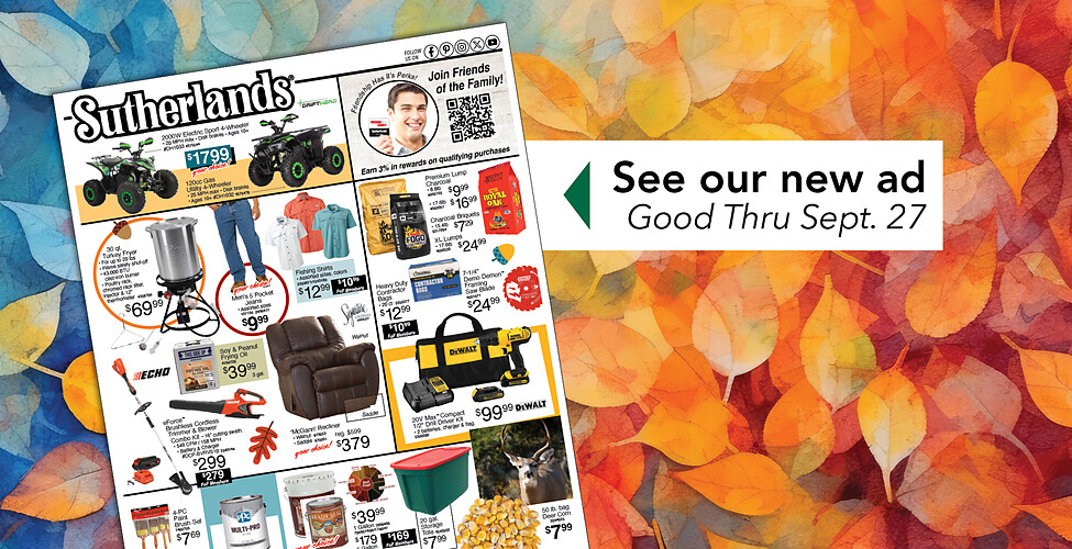 Sutherlands Home Centers Featured Promotion