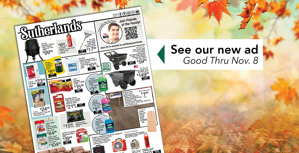 Sutherlands Home Centers Featured Promotion
