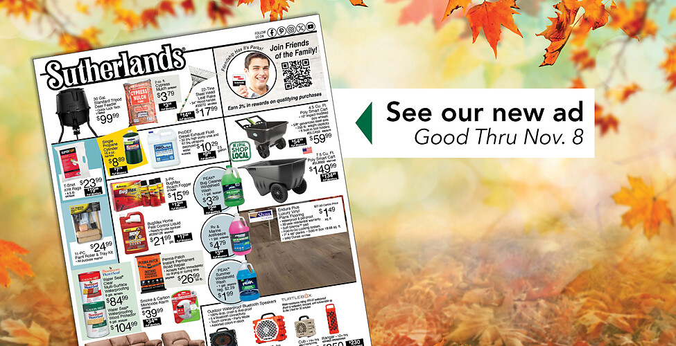 Sutherlands Home Centers Featured Promotion