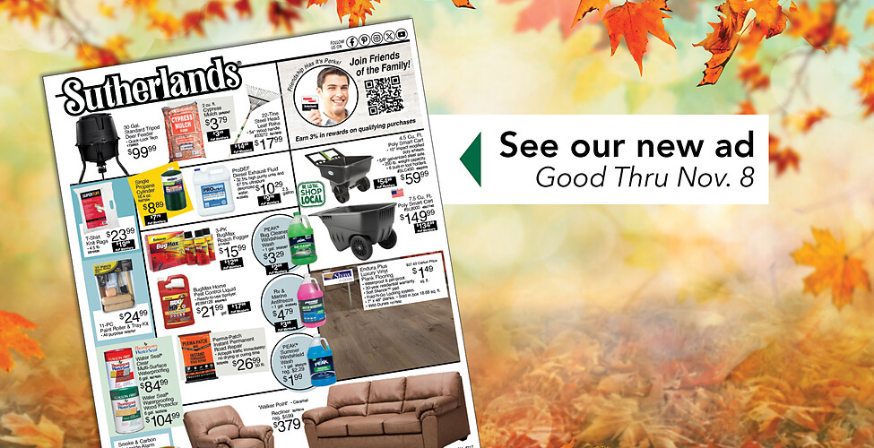 Sutherlands Home Centers Featured Promotion