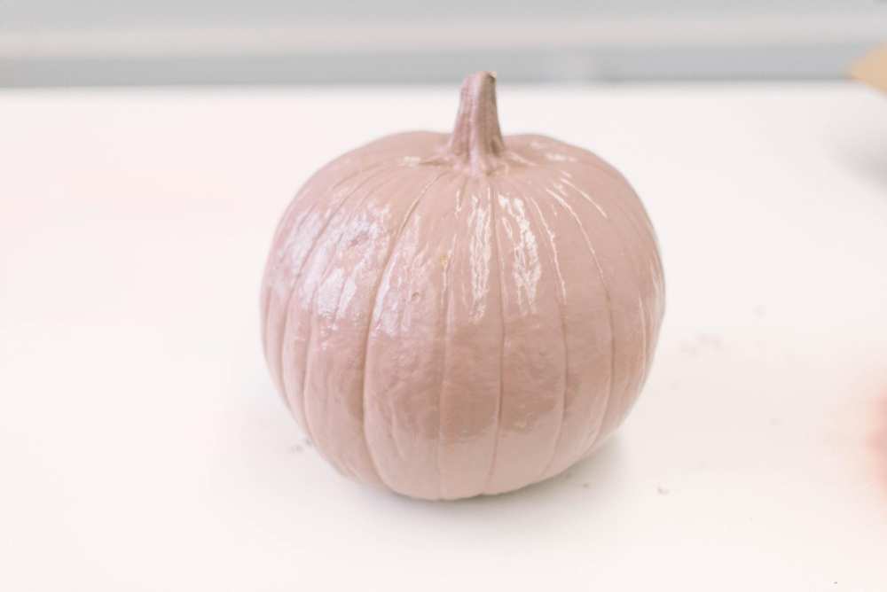 Beige painted pumpkin