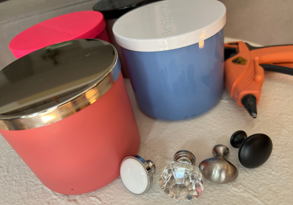 Repurpose Candle Glass Jars With Drawer Pulls Sutherlands Blog