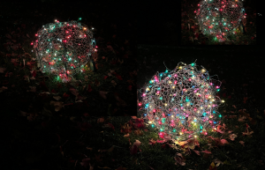 Photo: Chicken Wire Lighted Holiday Balls