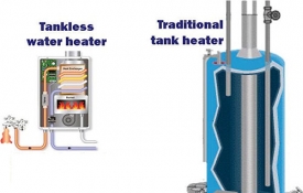 Photo: Tankless Versus Traditional Water Heaters: Pros and Cons