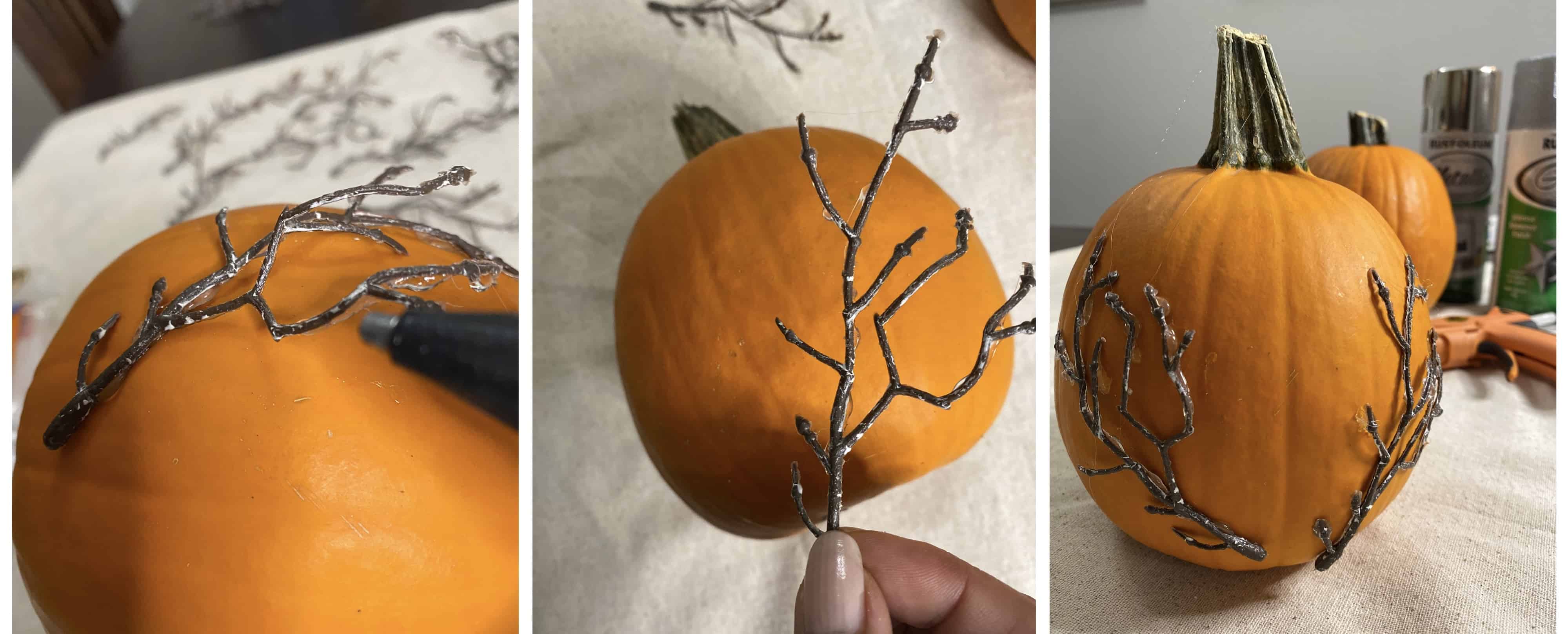 Glue the pumpkin
