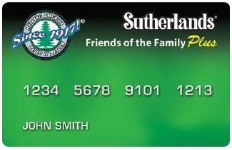 Sutherlands Credit Card