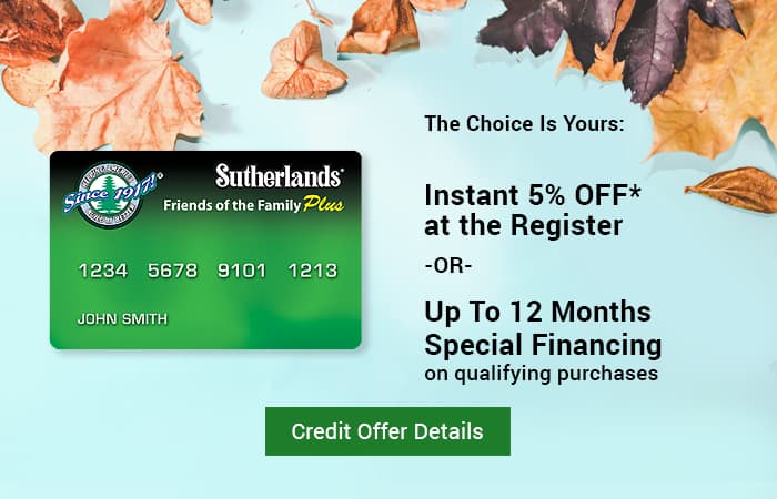 Sutherlands credit card promotion