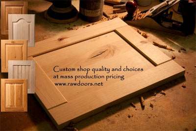 Custom unfinished cabinet doors from rawdoors.net