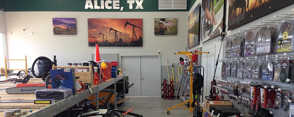 Inside the Alice, TX rental center