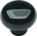 1-3/8-Inch Diameter Black Porcelain Cabinet Knob
