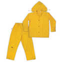 Medium Yellow Medium Weight Polyester 3-Piece Rain Suit
