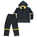 2x-Large Black Nylon 3-Piece Rain Suit