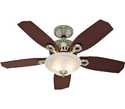 44-Inch Brushed Nickel Auberville Ceiling Fan With Light