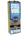 Fine Grade #0 Steel Wool Pad, 16-Pack