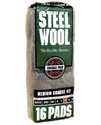 Medium Course Grade #2 Steel Wool Pad, 16-Pack 
