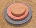 Round Stepping Stone 2x12 Red