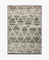 5-Foot 3-Inch x 7-Foot 6-Inch Fabian Collection Charcoal & Ivory Area Rug