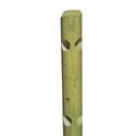 5-Foot Green Treated Drilled Dome-Top 2-Rail Fence Corner Post 