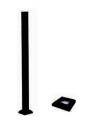 3-Inch X 39-1/2-Inch Black Sand Iron Post With 5-1/4 Base Cover