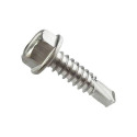 #8-18 X 3/4-Inch Screw Hex Washer Head Zinc Finish Self-Drilling Screw Box Of 100