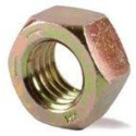 1/4 - 13 Yellow Zinc Coarse-Threaded Hex Nut, 100-Count Pack