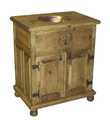 Wood Cabinet With Copper Wash Basin