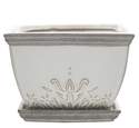 9-Inch White Brentwood Ceramic Planter