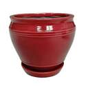6-Inch Collins Oxblood Finish Planter
