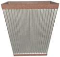 16-Inch Rustic Galvanized Square Westlake Planter