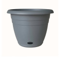 6.5-Inch Self-Watering Planter With Gray Finish