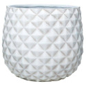 12-Inch White High Pineapple Planter