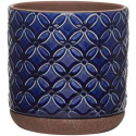 6-Inch Griffy Blue Ceramic Planter