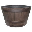 15-1/2-Inch Kentucky Walnut Whiskey Barrel Planter