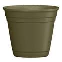 8-Inch Olive Green Riverland Planter With Saucer