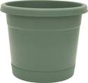 20-Inch, Olive Green Riverland Planter With Saucer