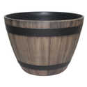 15-Inch Kentucky Walnut Wine Barrel Planter