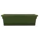 24-Inch Olive Green Rolled Rim Window Box Planter