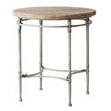 Patina Green & Iron Vintage Round Side Table