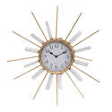 22-Inch Dulcie Iron & Gold Sunburst Wall Clock
