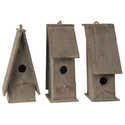 5x5x11 in Wooden Birdhouses Set Of 3