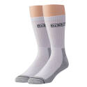Large Men's White Cotton Everyday Work Sock 2-Pack