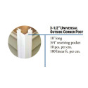Norandex 12-Foot White Vinyl Outside Corner Post