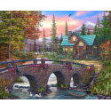 1000-Piece Mountain Home Sunrise Jigsaw Puzzle