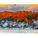 Harbor In The Fall 500 Piece Jigsaw Puzzle