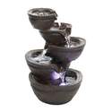 13-Inch Tiering Bowls Fountain With White LED Lights
