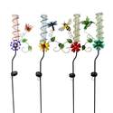Solar Floral With Insect Decorative Rain Gauge, Each